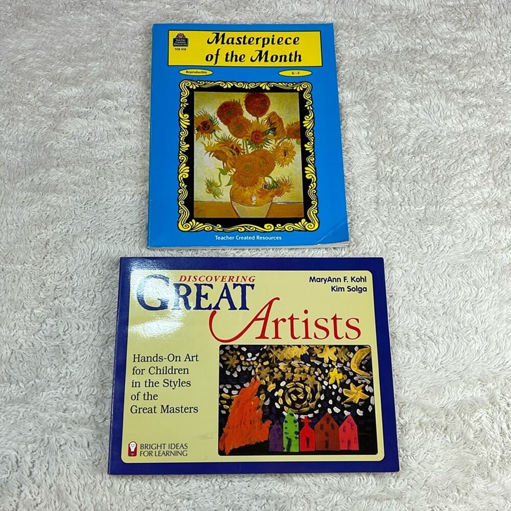 Homeschool Art Book Lot Discovering Great Artists, Masterpiece of the Month GOOD